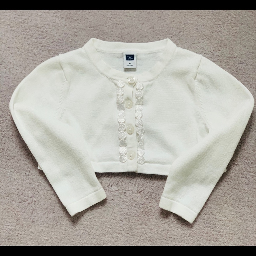 Janie and Jack 2T white cardigan